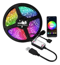 Comprar Tira Luces Rgb Rítmicas Control App Bluetooth 5mts Usb 5v