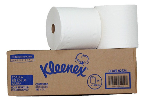 Toalla En Rollo Kleenex Ultra Cj 6 Rollos Kimberly 92224