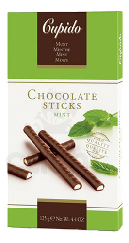 Chocolate Sticks Menta Cupido 125gr Bélgica