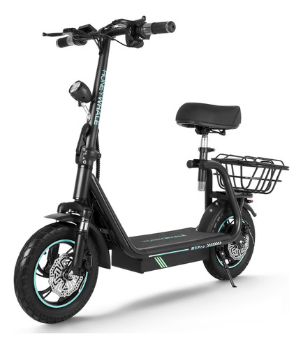 HONEY WHALE M5 Pro Scooter Eléctrico Patín para Adultos con asiento Motor Max. de 500W Velocidad Máxima 40 km/h Patinete Eléctrico Plegable para Adultos