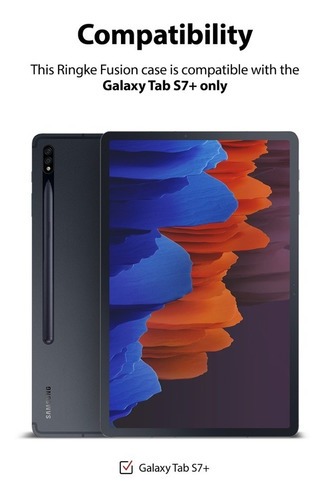 Imagen 5 de 6 de Funda Samsung Galaxy Tab S7 Plus Ringke Fusion Anti Impacto
