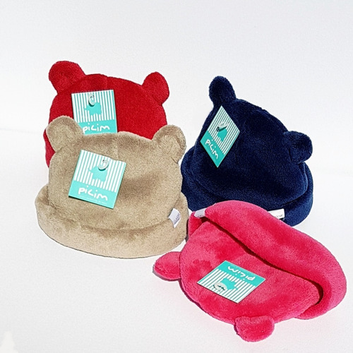 Imagen 2 de 2 de Gorrito Con Orejitas Bebe Marca Pilim Polar Soft