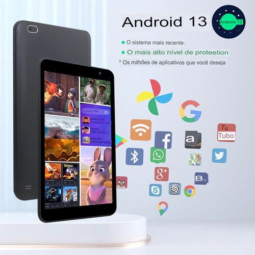 Tablet Weelikeit 8 Android 13, Wi-fi Tela Hd Câmera Dupla