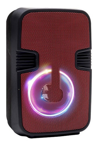 Parlante Bluetooth Radio Usb Recargable Portátil Rojo