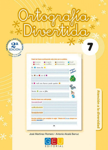 Libro: Ortografía Divertida 7. Martínez Romero, José. Geu