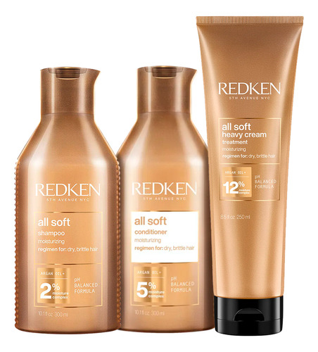 Kit Redken All Soft Shampoo + Condicionador + Máscara
