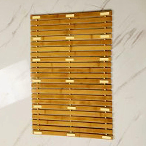 Tapete de baño Genérica Genérico solido rectangular marrón