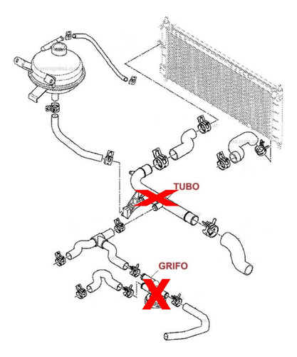 Imagen 1 de 2 de Kit Manguera Refrigeracion Chevrolet Corsa 1.6 8v S/ A 98/03