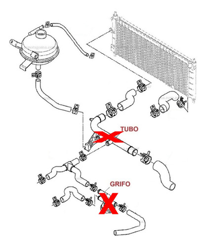 Kit Manguera Refrigeracion Chevrolet Corsa 1.6 8v S/ A 98/03