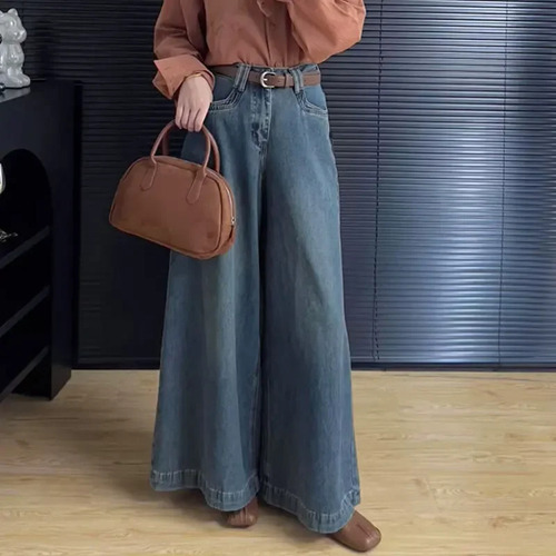 Pantalones Vaqueros Vintage De Pierna Ancha Para Mujer