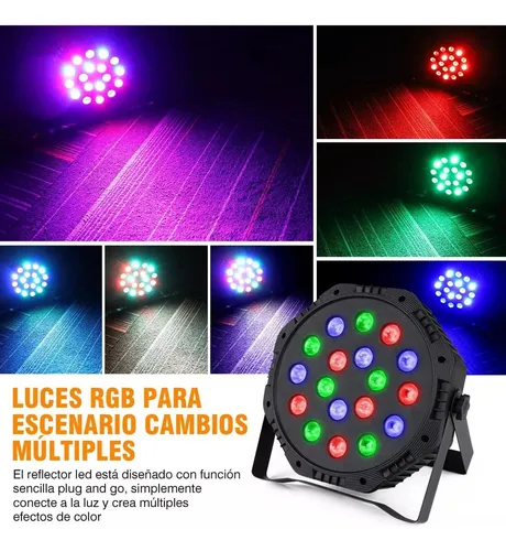 Luz Led Ritmica Dmx + Control 18 Leds Fiestas Dj Discoteca