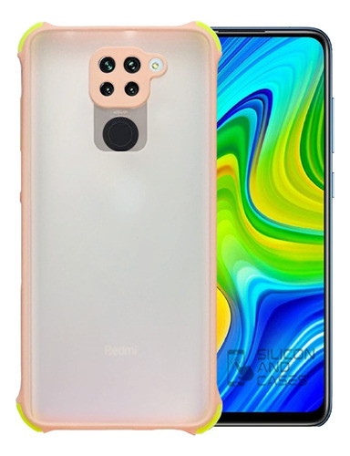 Carcasa Para Redmi Note 9 Borde Color Antigolpe Protec Camar