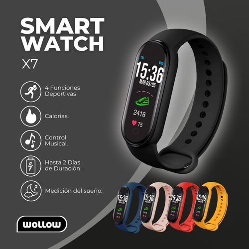 Reloj Smartwatch Wollow X7 Sport Compatible Ios Andreani
