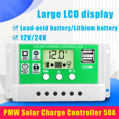 Kit De Inversor 600w+100w Panel Solar +controlador De 50a