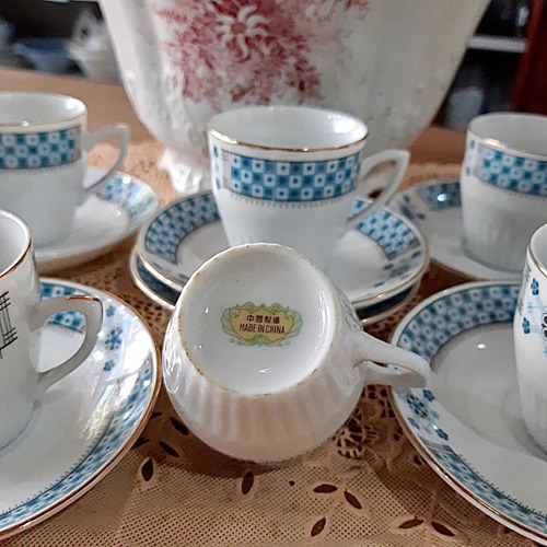 Juego De Café Retro De Porcelana China