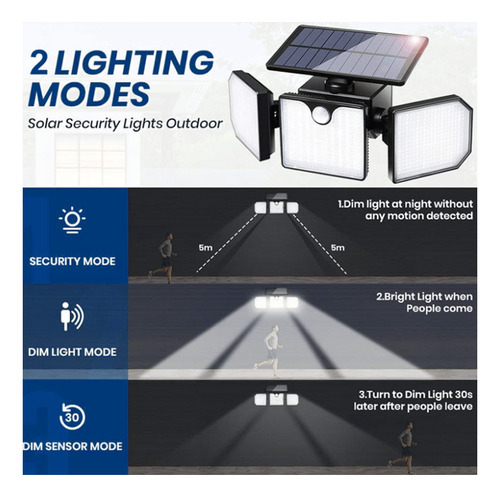 3 Luzes De Parede Com Sensor De Movimento Principal Para