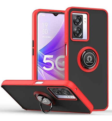 Funda Híbrida Tpu Pc Shadow Anillo Para Oppo Realme