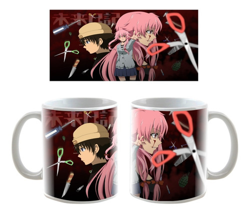 Taza Irrompible Mirai Nikki - Personalizable - Anime