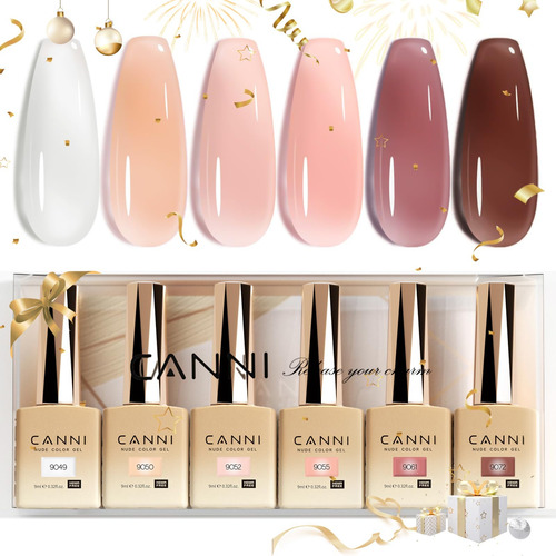 Set De Esmaltes De Uñas En Gel Canni, 9 Ml, Sin Hemas, Otoño