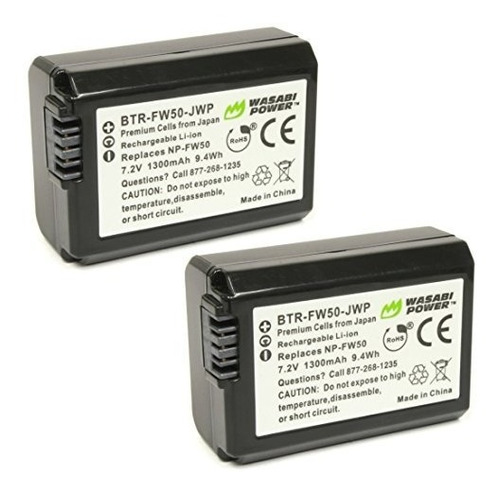 Batería Wasabi Power 2-pack Para Sony Np-fw50 (compatible Co