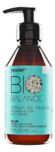 Primont Bio Balance Crema Peinar Vegana Pelo Rulos X 250ml