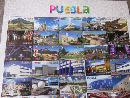 Imagen 1 de 5 de Estampilla Puebla Ciudad Patrimonio Hermosa