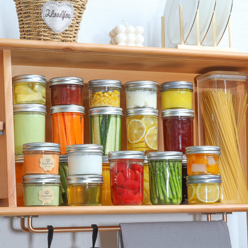 Comsaf Mini Mason Jars 4oz - 8 Pack, Regular Mouth Mason ...