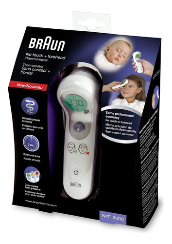 Braun Ntf3000we Termómetro De Oído Para Bebés