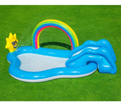 Imagen 5 de 8 de Playcenter Arcoiris Bestway Inflable 257 X 145cm 170 Lts P