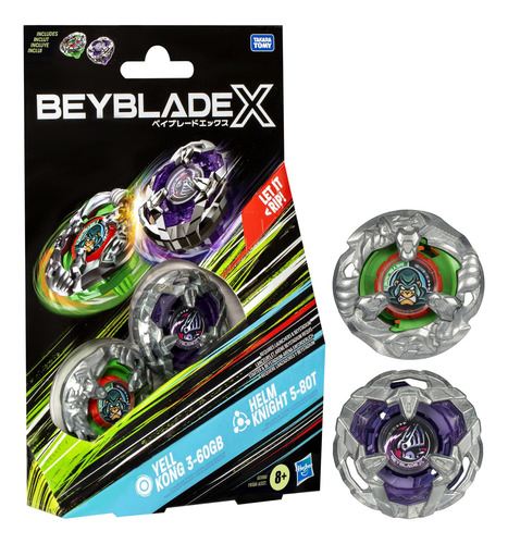 Juego Beyblade, Paquete Doble: Yell Kong, 60 Ml, Y Helm Knig