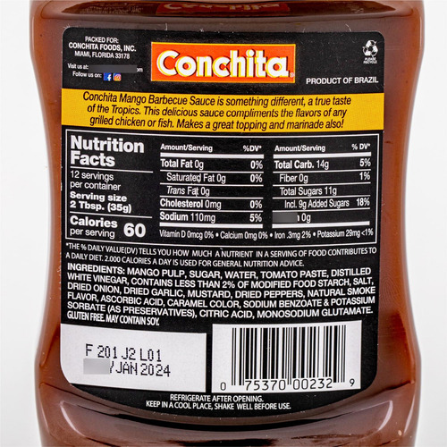 Salsa Bbq De Mango 397 Gramos Ideal Para Asar Y Marinar