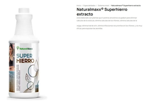 Super Hierro Naturalmaxx Combate La Anemia Extracto 600ml