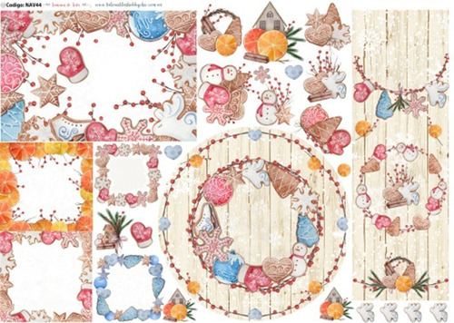 La Tiendita Shabby Chic - Lamina De Seda 50x70 - Nav44