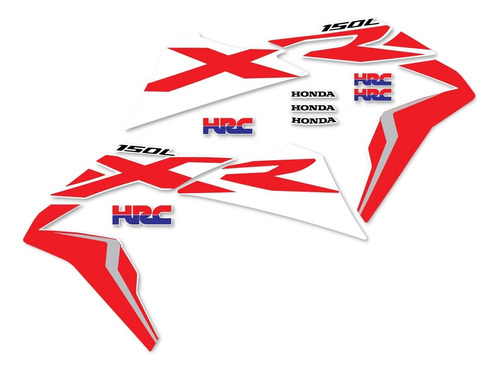 Kit Calcos - Gráfica Honda Xr 150 Moto Blanca (r)