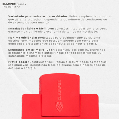 Dps Clamper Front V 275v 45ka 3+0 / Sinalização Remota 02710