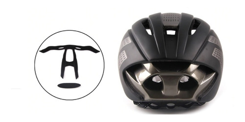 Imagen 6 de 7 de Casco Para Bicicleta Con Lentes + Luz De Advertencia