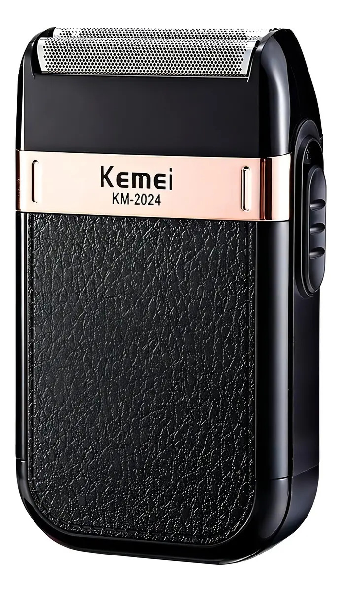 Barbeador Elétrico Acabamento Shaver Kemei 2024 Cor Preto