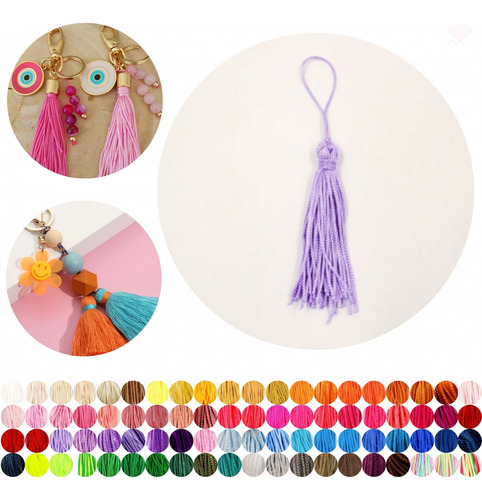 Franjas De Seda Tassel Pingentes Pacote Com 10 Peças Cor 245 - Lilas Claro Z45