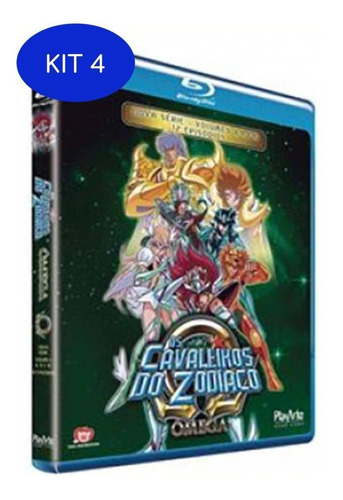 Kit 4 Blu-ray Os Cavaleiros Do Zodíaco Ômega Vol.3 - Ep. 28