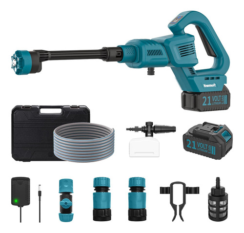 Lavadora A Presión Inalámbrica Yowmoft De 970 Psi Con Baterí