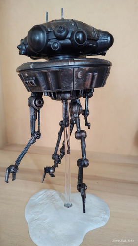 Figura Star Wars Hasbro Probe Droide Custom Impecable Negro