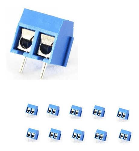 Bornera Clemas Terminal Block De 2 Pines Para Pcb 10 Piezas