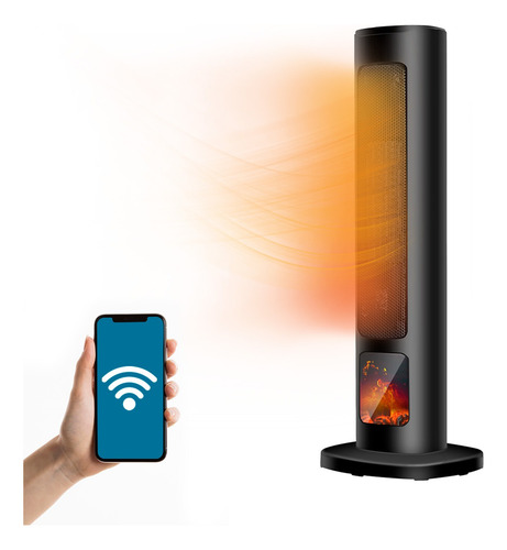 Calefactor Torre 24 Wifi Inteligente Smarthome Flama Redfan