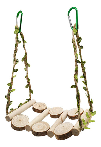 Columpio De Madera Para Loros, Juguetes Para Masticar Ramas
