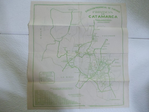 6619- Plano Provincia Y Ciudad Catamarca Pedraza 1962