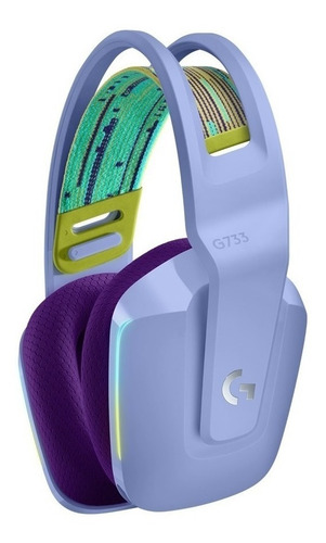 Imagen 2 de 4 de Auriculares Logitech G733 Lightspeed Gamer Rgb Lila Pc