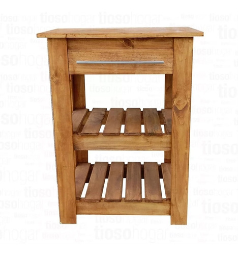 Vanitory Madera Deck Barral 50 Cm Tapa Para Bacha Baño Apoyo