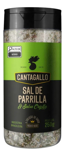 Sal Parrilla Temperado Com Salsa Criolla 250g Cantagallo