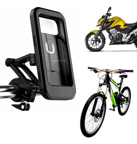 Suporte Celular Para Moto Bike Veicular Aprova D'gua Chuva