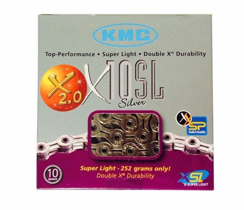 Corrente Kmc X10 Sl Silver 10v Cromada Super Light Vazada